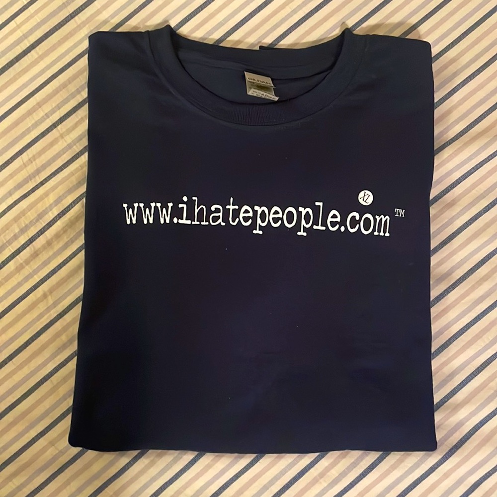 Ihatepeople.com T-Shirt - (XL) Navy - Brand New!